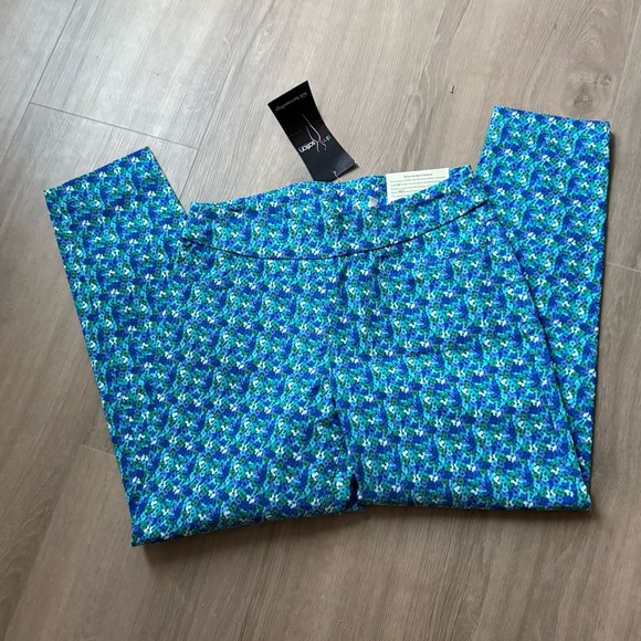 Soft Surroundings In Bloom Pull-on Floral Straight Leg Ankle Pants Size PS - Picture 5 of 6